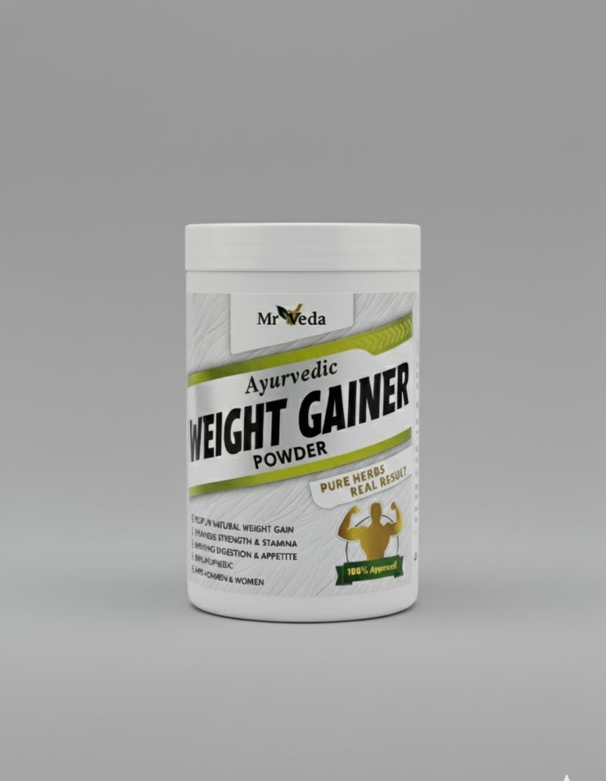 Mr. Veda Ayurvedic Weight Gainer Powder – 500g | Natural Weight Gain | 100% Ayurvedic | Boosts Appetite & Stamina
